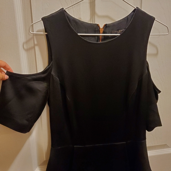 Ted Baker black cutout, ruffle dress - Picture 3 of 4